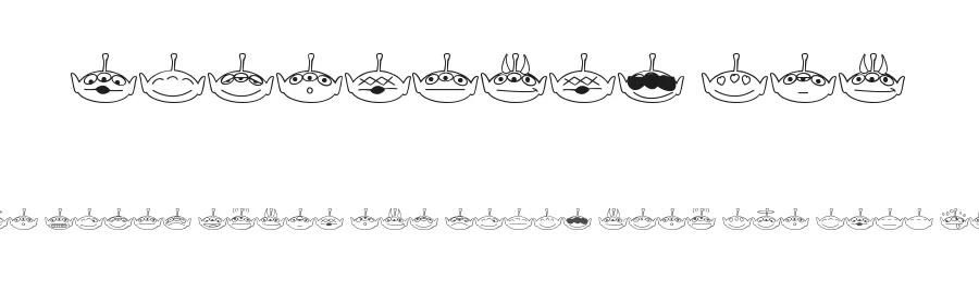 Aliencons Two by zanatlija — Dingbats Font