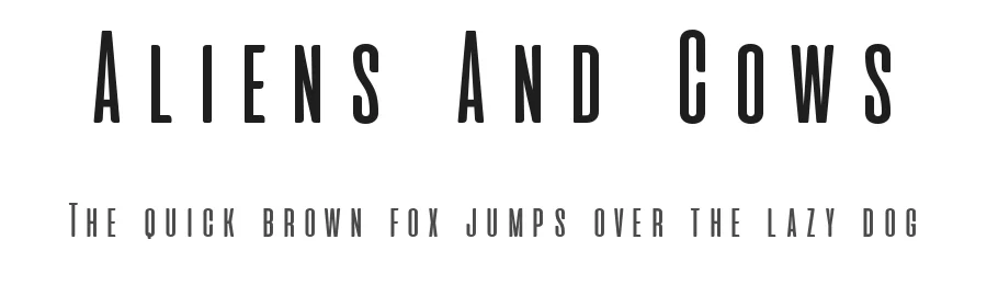 Aliens And Cows by Zetafonts — Sans Serif Font