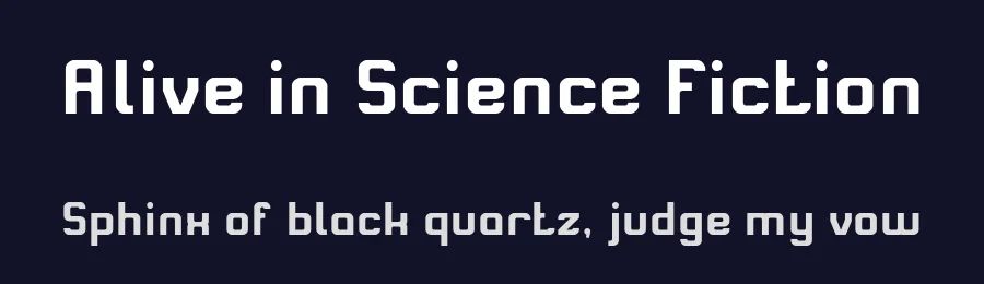 Alive in Science Fiction by weknow — Display Font — thumbnail 2