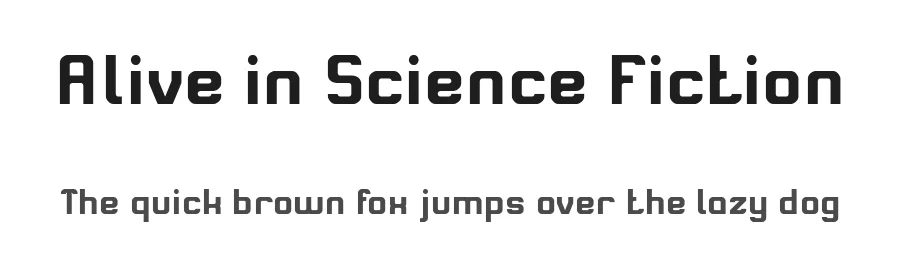Alive in Science Fiction by weknow β Display Font