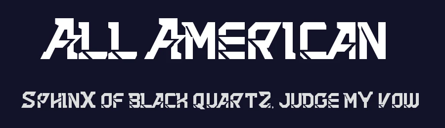All American by Bill Walker — Display Font — thumbnail 2