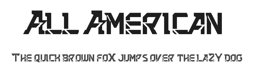All American by Bill Walker — Display Font