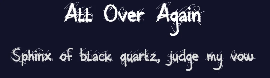 All Over Again by Hanoded — Script Handwritten Font — thumbnail 2