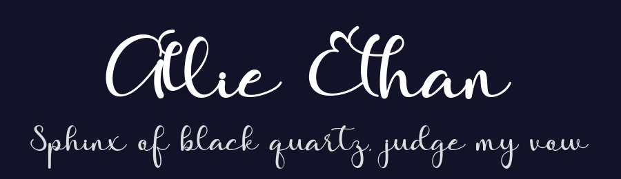 Allie Ethan by Tiny Hand Letter — Script Handwritten Font — thumbnail 2
