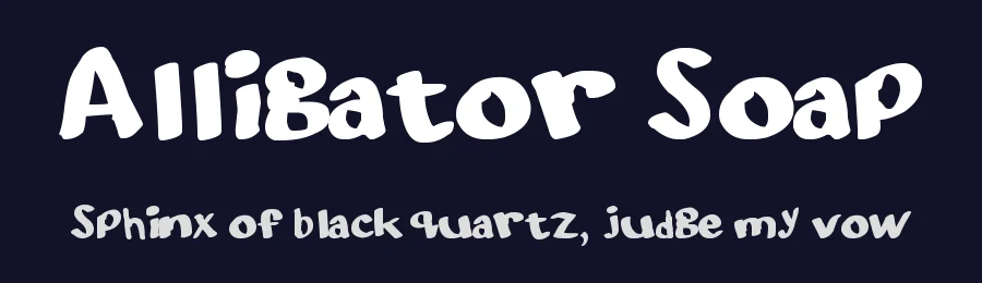 Alligator Soap by Eric Allen — Decorative Font — thumbnail 2
