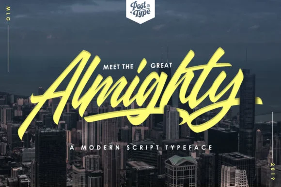 Almighty Font by Godzillab — Script Handwritten Font