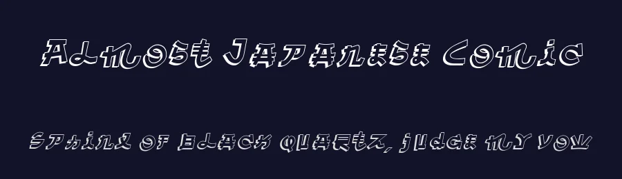 Almost Japanese Comic by Galdino Otten Fonts — Decorative Font — thumbnail 2