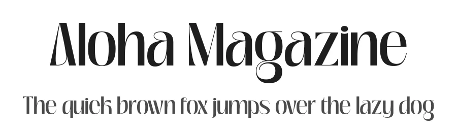 Aloha Magazine by Nirmana Visual — Serif Font