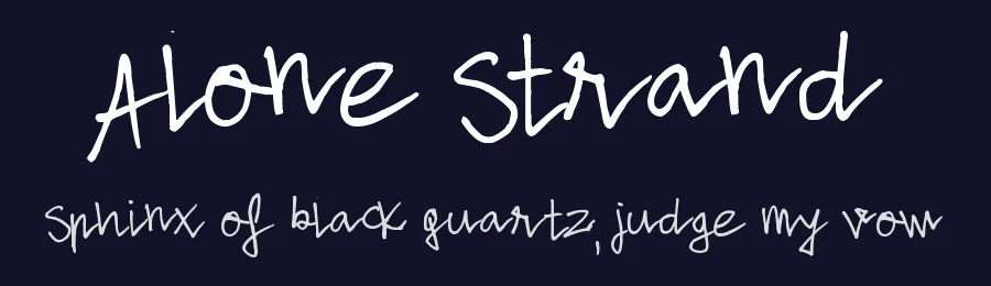 Alone Strand by Leonard Posavec - LeoSupply.co — Script Handwritten Font — thumbnail 2