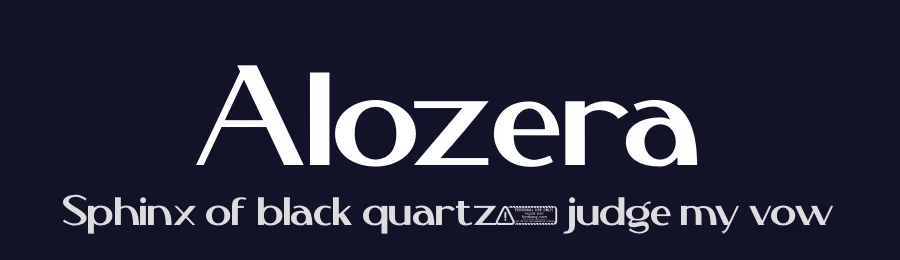 Alozera by Kong Font — Sans Serif Font — thumbnail 2