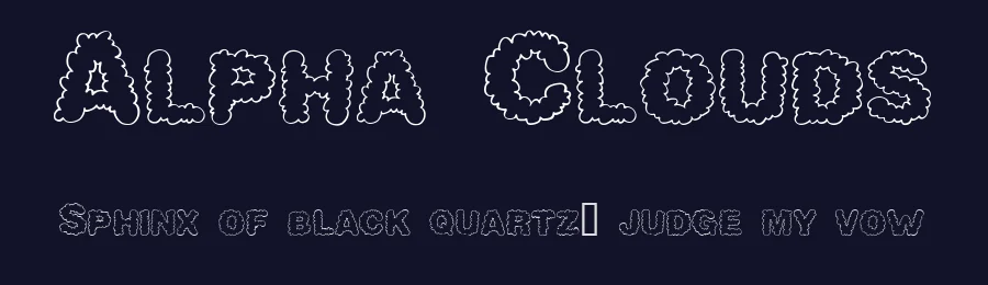 Alpha Clouds by Chloe5972 — Decorative Font — thumbnail 2