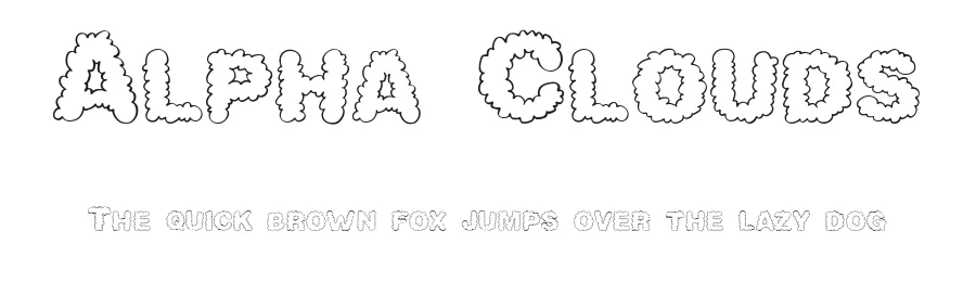 Alpha Clouds by Chloe5972 — Decorative Font