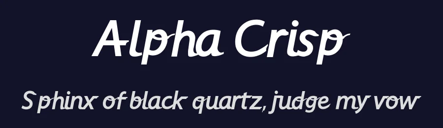 Alpha Crisp by Richard Colbert — Sans Serif Font — thumbnail 2