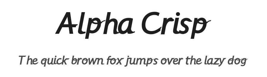Alpha Crisp by Richard Colbert โ Sans Serif Font