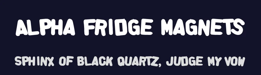 Alpha Fridge Magnets by Gaut Fonts — Decorative Font — thumbnail 2