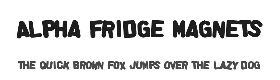 Alpha Fridge Magnets by Gaut Fonts — Decorative Font