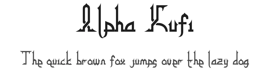 Alpha Kufi by Agung Yuwanda β Decorative Font
