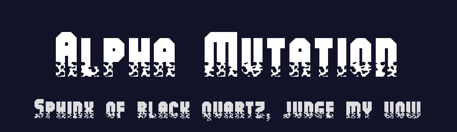 Alpha Mutation by Pixel Sagas — Display Font — thumbnail 2