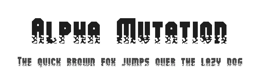 Alpha Mutation by Pixel Sagas — Display Font