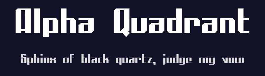 Alpha Quadrant by Christopher Toumanian — Display Font — thumbnail 2