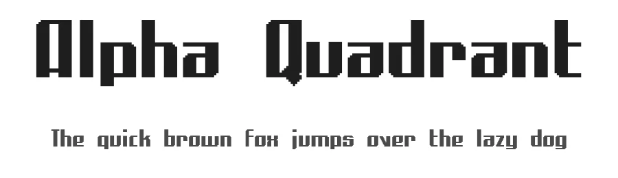Alpha Quadrant by Christopher Toumanian — Display Font
