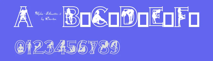 Alpha Silouettes by Darrian Lynx — Decorative Font — thumbnail 3