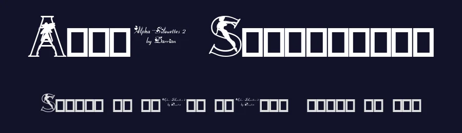 Alpha Silouettes by Darrian Lynx — Decorative Font — thumbnail 2
