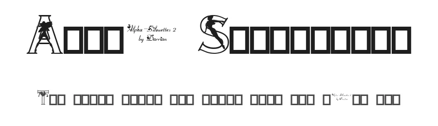 Alpha Silouettes by Darrian Lynx — Decorative Font