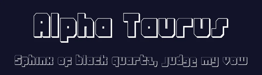 Alpha Taurus by Iconian Fonts — Display Font — thumbnail 2