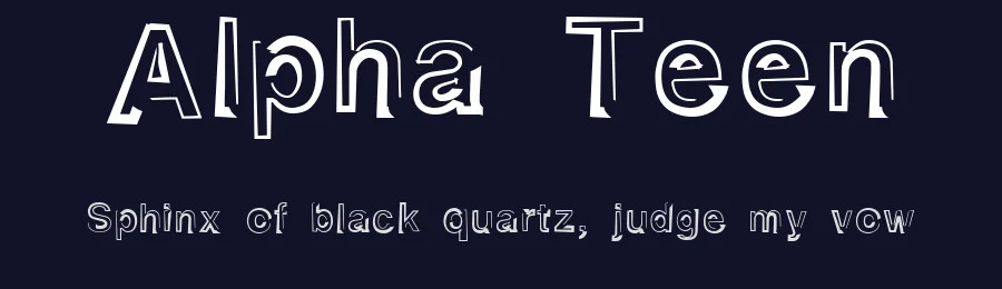 Alpha Teen by Canale Studio, Inc. — Decorative Font — thumbnail 2
