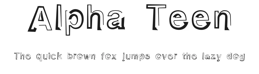 Alpha Teen by Canale Studio, Inc. — Decorative Font