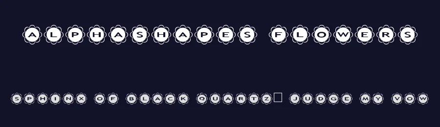 AlphaShapes flowers by Fonts & Things — Decorative Font — thumbnail 2