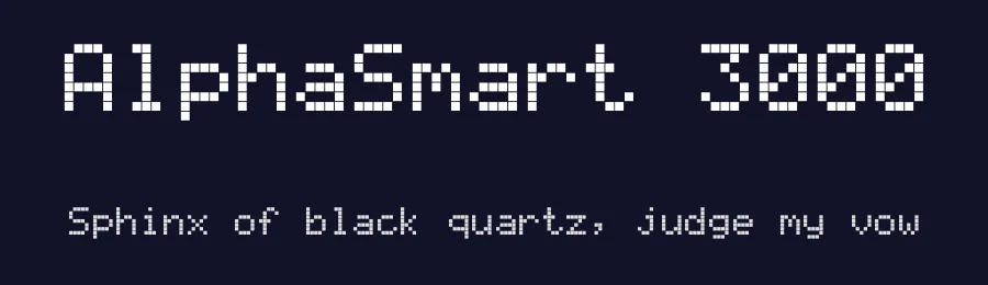 AlphaSmart 3000 by Colonel Sanders — Display Font — thumbnail 2