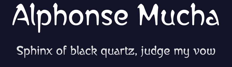 Alphonse Mucha by K-Type — Decorative Font — thumbnail 2