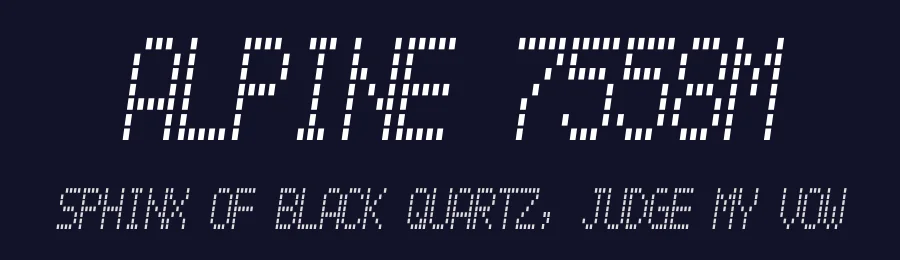 Alpine 7558M by Scorpio — Display Font — thumbnail 2