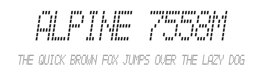 Alpine 7558M by Scorpio — Display Font