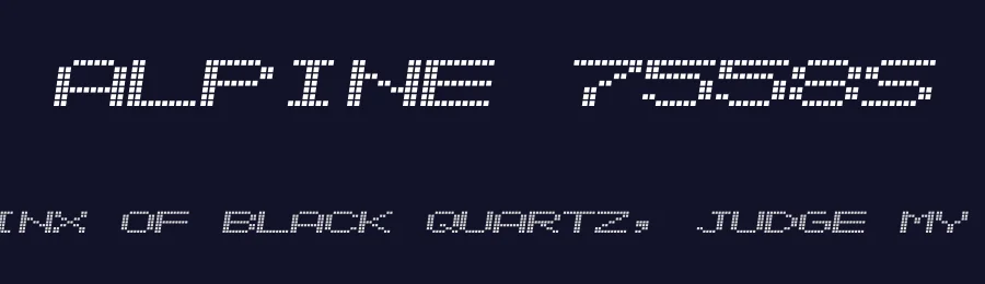 Alpine 7558S by Scorpio — Display Font — thumbnail 2