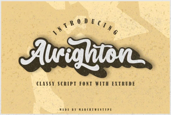 Alrighton Font by Marchtwentype — Script Handwritten Font