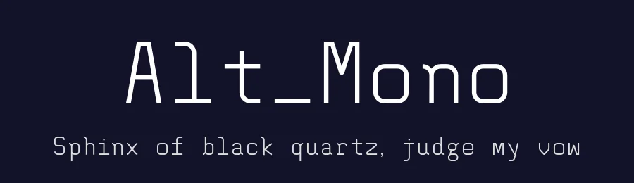Alt_Mono by Dagon Collective — Sans Serif Font — thumbnail 2
