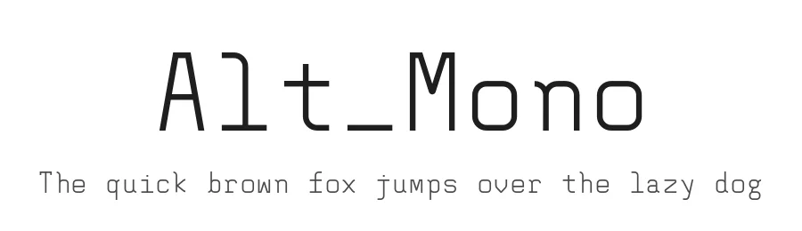 Alt_Mono by Dagon Collective β Sans Serif Font