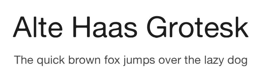 Alte Haas Grotesk