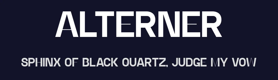 Alterner by Jack Thompson — Sans Serif Font — thumbnail 2