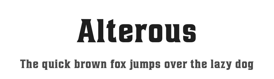 Alterous by Ahmad Zulfikar Ali — Serif Font