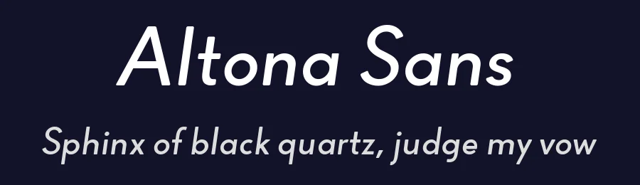 Altona Sans by Shaped Fonts — Sans Serif Font — thumbnail 2