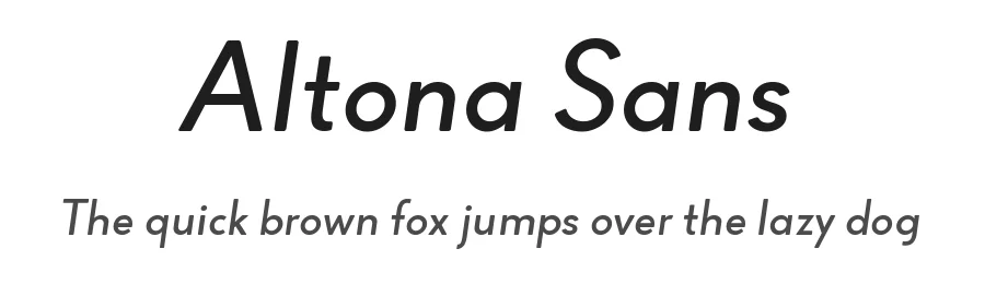 Altona Sans by Shaped Fonts — Sans Serif Font