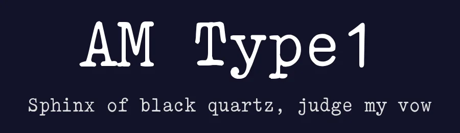 AM Type1 by A. M. — Decorative Font — thumbnail 2