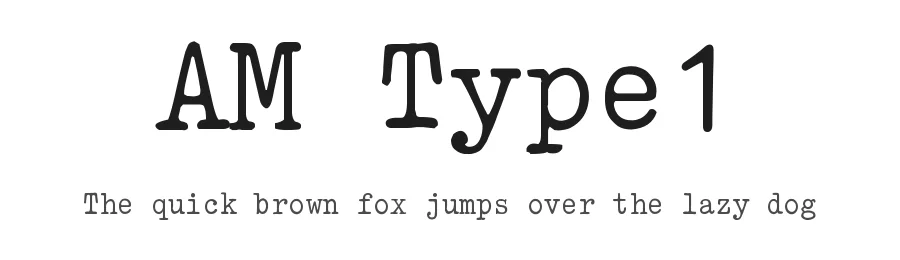 AM Type1 by A. M. β Decorative Font
