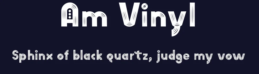 Am Vinyl by Breogán Alamancos Millán — Decorative Font — thumbnail 2