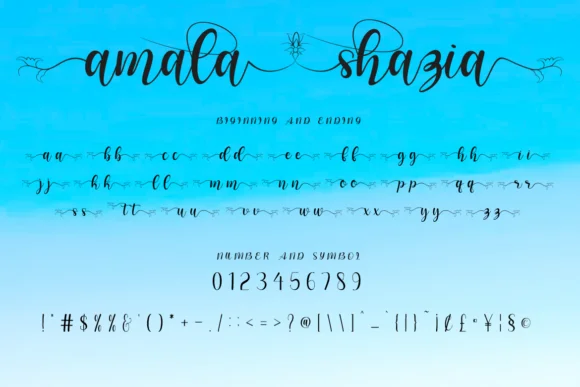 Amala Shazia Font by WinType — Script Handwritten Font — thumbnail 9