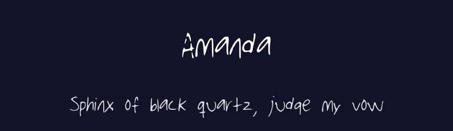 Amanda by Mandy Pandy — Script Handwritten Font — thumbnail 2